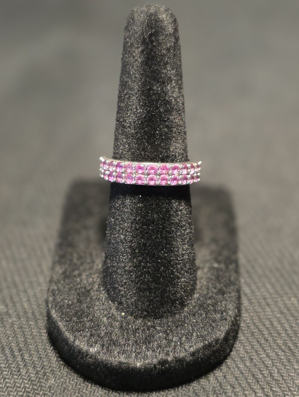 Pink Gemstone Eternity Band Ring - Women Jewelry